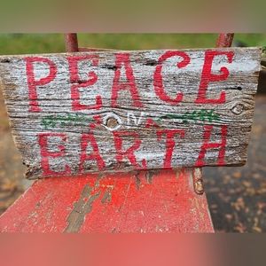 Handpainted Christmas Wood Sign